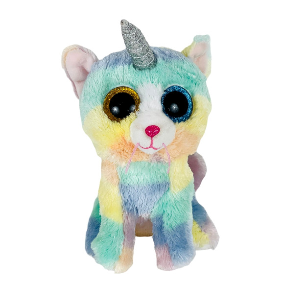 Ty Beanie Boos Cat Unicorn Heather Unicat Plush Toy Stuffed Animal No Tag 6" - Picture 9 of 9